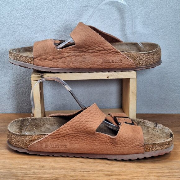 Birkenstock Arizona Men\'s 13 EU 46 Sandals Peach Pebbled Soft Leather Germany main image 9